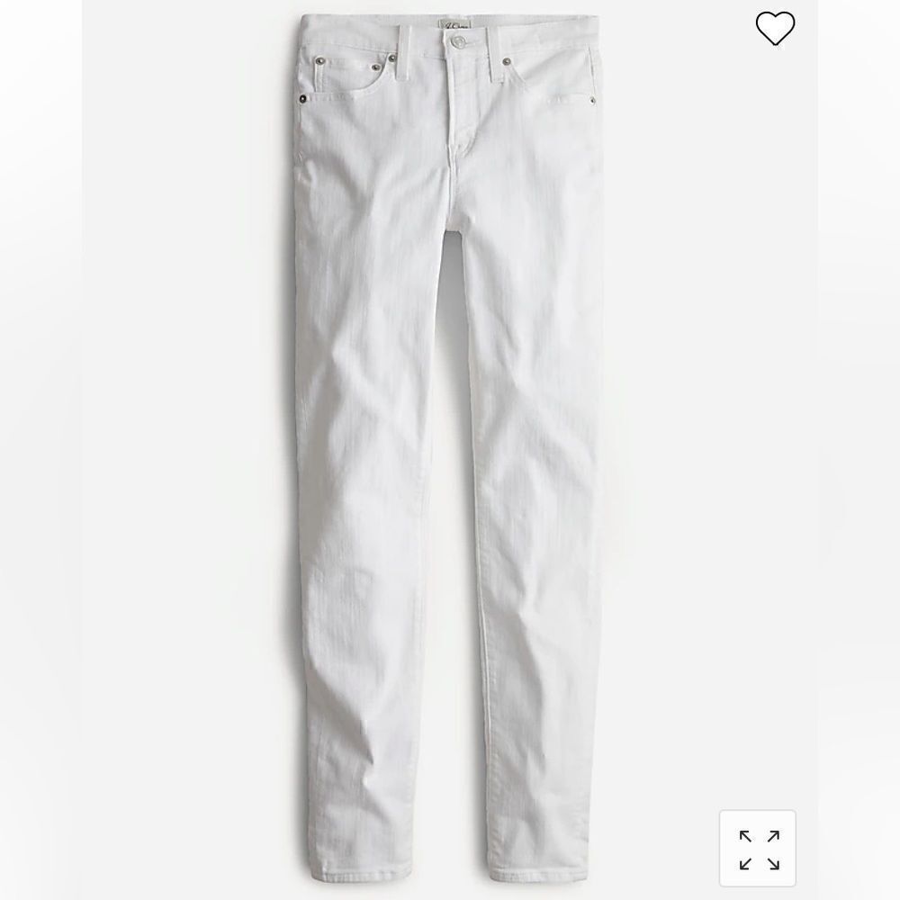 J. Crew 9" mid-rise toothpick jean in white*